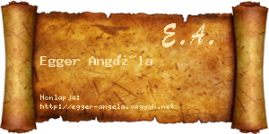 Egger Angéla névjegykártya